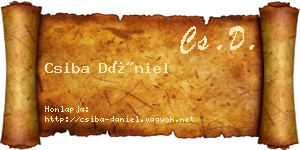 Csiba Dániel névjegykártya