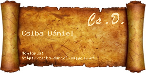 Csiba Dániel névjegykártya